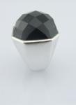 925 Silver White Black Agate Rings For Women Sterling Silver Thumb Rings Unique