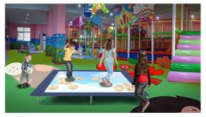 Wholesale Indoor Trampoline Jump Game , Infininte Fancy Castle Subject Floor Projection Games from china suppliers