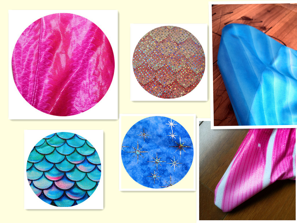 3PCS Sets Toddler Swimmable Mermaid Tail For Boys / Girls Flexible Elastic