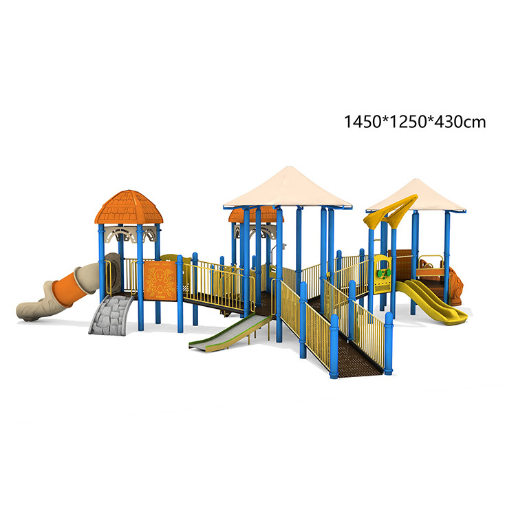 Theme Park Kids Galvanized Pipe Outdoor Slide Playground Anti Crack