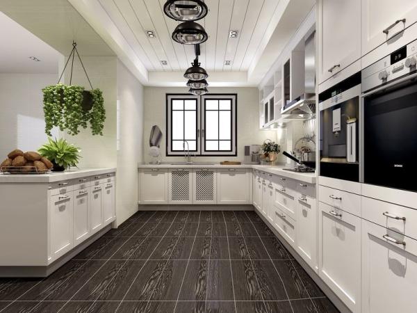 Fadior European Style U-Shaped Layout Stainless Steel Kitchen Cabinets With
