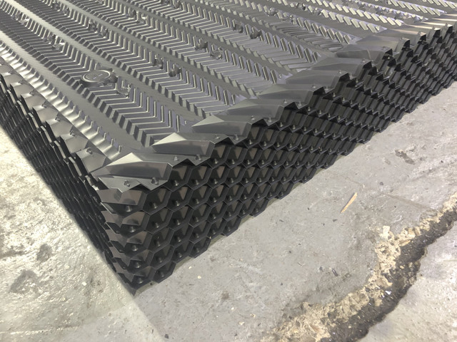 1250X2400mm Water Cooling Tower Infill Hanging Type PVC Sheet 16mm