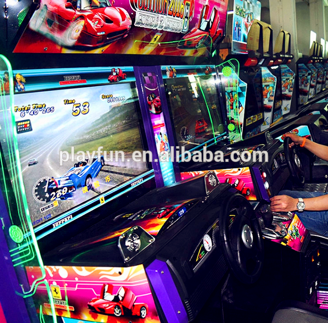 Coin Operated Simulator 32'' Screen Twins Outrun Arcade Racing Car Game Machine