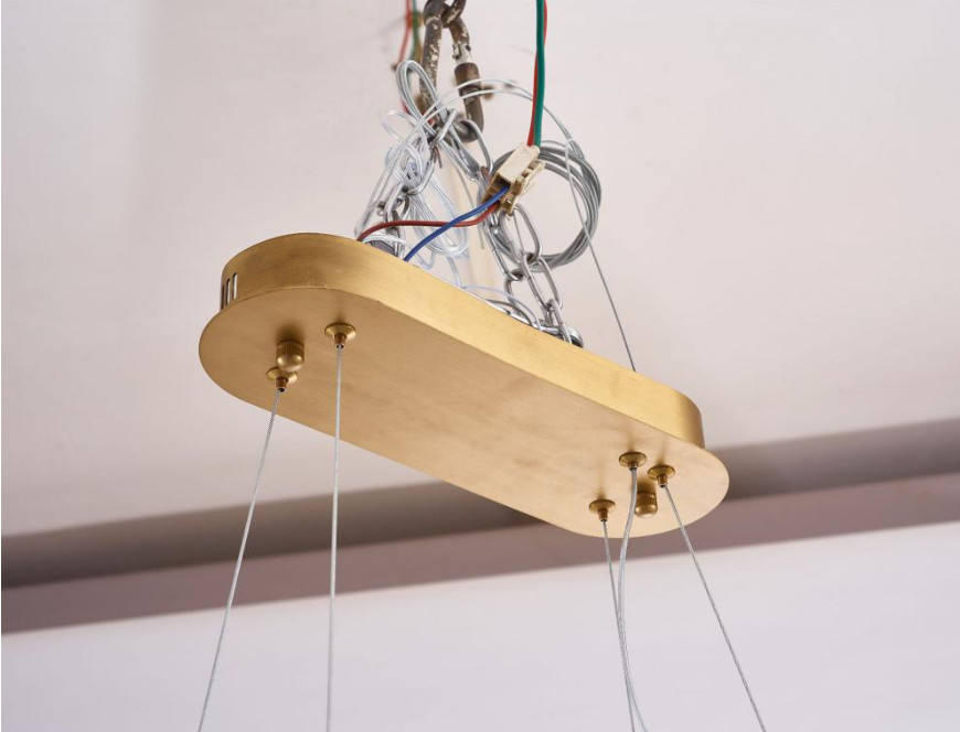 40W / 50W Glass Hanging Restaurant Chandelier For Bedroom