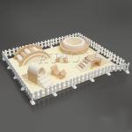 Outdoor Playground Kids White Soft Play Equipment Soft Ball Pit Party Rental