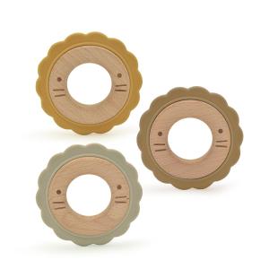 Wholesale 8cm BPA Free Wooden Teething Rattle LFGB For Babies from china suppliers