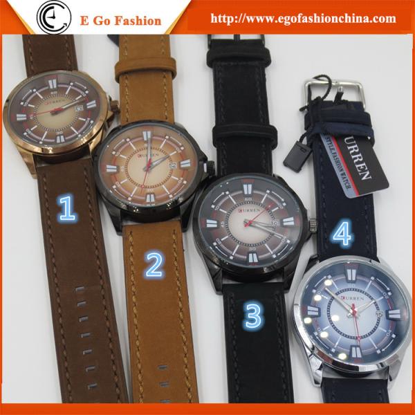 Fashion Jewelry Wholesale Men Watch CURREN Watch 4 Colors Available Leather