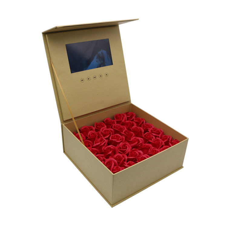 Presentation Marketing Greeting Gift Flower Jewelry Ring Lcd Screen video box gift
