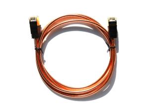 Wholesale 1M Cat6 Armored Ethernet Cable PVC Jacket Gold Color Length Customized 600 MHZ from china suppliers
