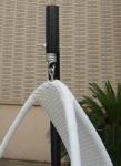 White Resin Wicker swing chair , Hand-Woven Rattan Hanging Chair