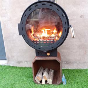 Wholesale 60cm 90cm Indoor Suspended Wood Burning Fire Pits Stove Fireplace High Temper Resistant from china suppliers