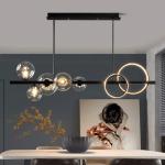 AC240V 6000K Nordic Modern Pendant Light Glass Sphere Pendant Lights For Dining