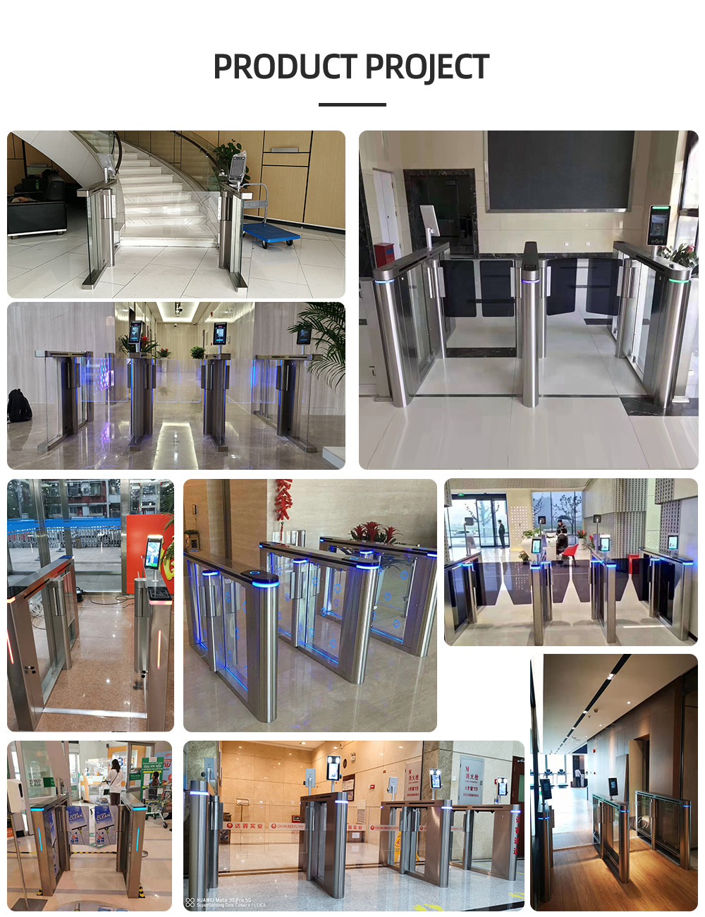 Servo Motor Intelligent TCP IP Speed Gate Turnstile Card Control System