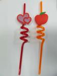 Disposables plastic drinking Straws Creative Arts Assorted Colors