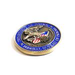 Antique Brass Finish Zinc Alloy Coins 3D Die Casted With Bureau Of Prisons