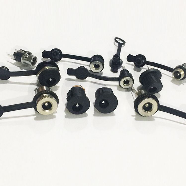 Panel Mount Threaded DC Socket Female Jack 5.5x2.1mm to 2 Wires Open Pigtail End Cable