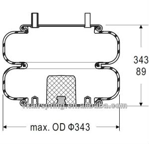Wholesale S3798 Industrial Rubber Air Spring/ 2B12-402 Air Suspension Spring Parts For OEM And After Market from china suppliers