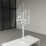 120CM Crystal Glass Candelabra 9 Arms Tall Crystal Candlesticks