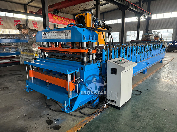 6 rib trapezoidal and glazed tile double layer roll forming machine for Slovakia