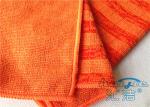 Orange Microfiber Cleaning Cloths 80% Polyester Lint Free , Anti Static Cleaning