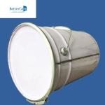 Metal 20L White Bucket , 5 Gallon Metal Bucket With Locking Lid