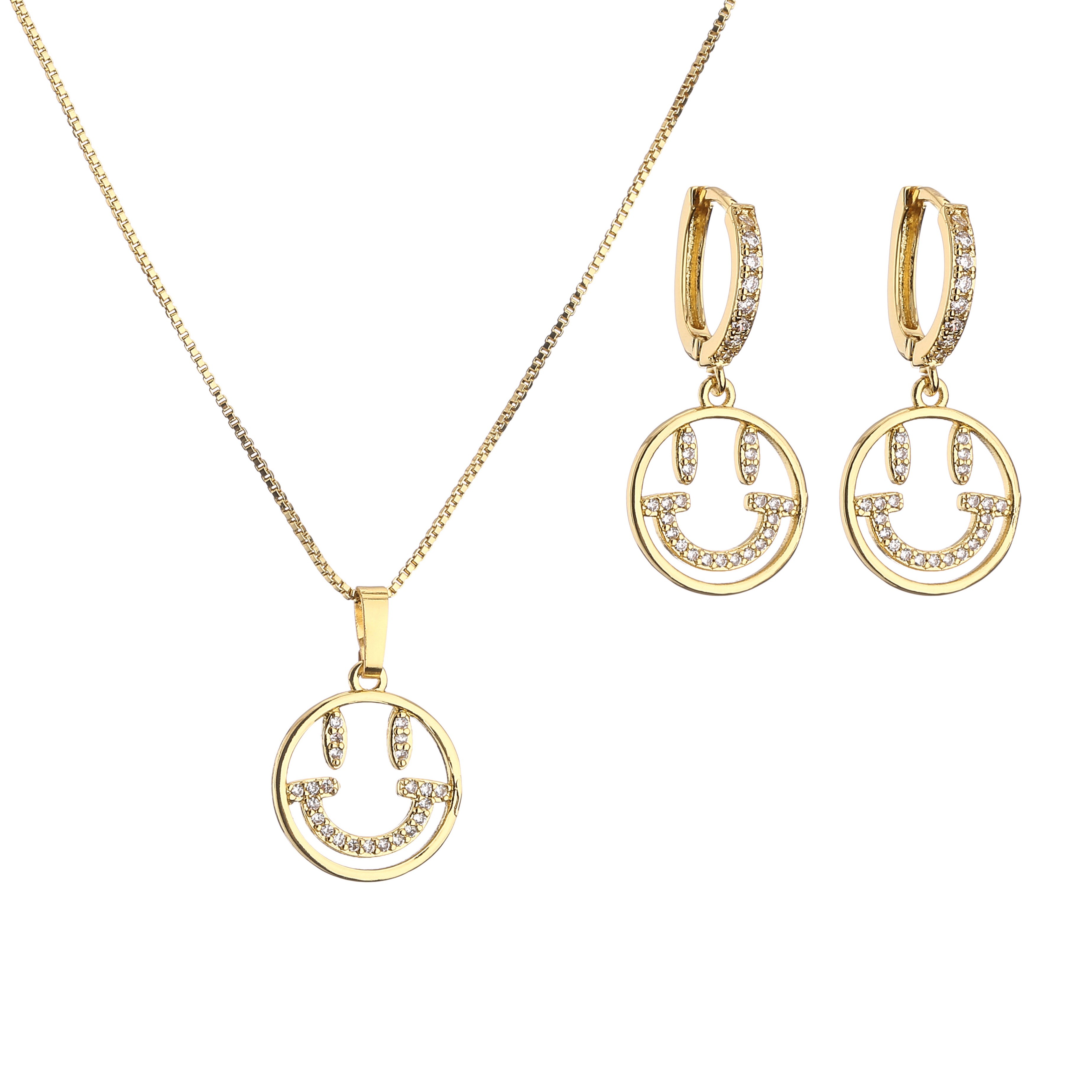 Smiley 18K Gold Jewelry Set
