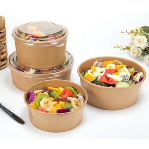 Wholesale Food Grade Waterproof Kraft Paper Ice Cream Bowls With Double PE Coated from china suppliers