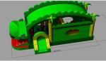 Crocodile Inflatable Bounce House Combo Double Stitching For Family Center