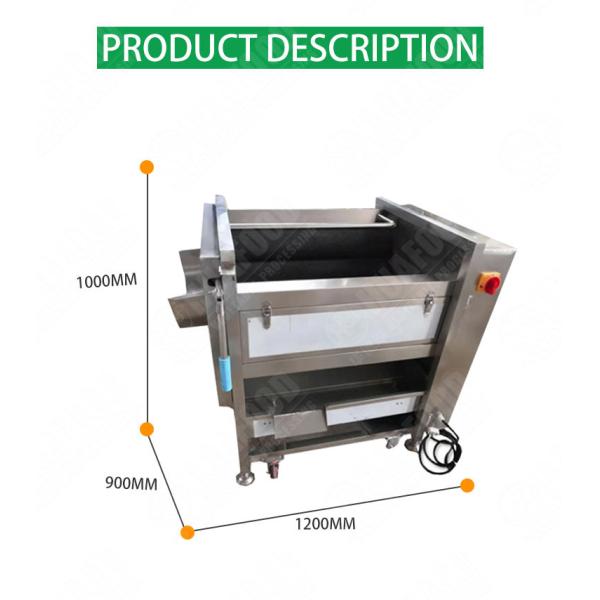 Brush Rolling 300kgs/h Potato Peeler Emery Yam cassava Peeling And Washing Machine