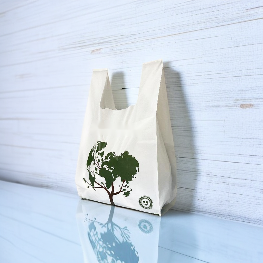 100% Compostable Biodegradable Shopping Bag PLA For Food Fruit BPI Certified