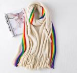 Soft Material Winter Knitted Scarf Acrylic / Wool Material Warm For Men / Women