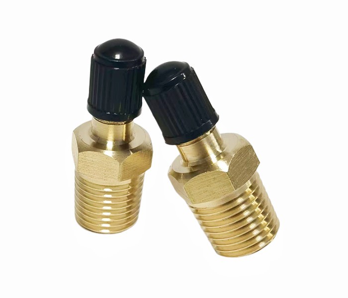 ISO9001 Brass Schrader Valve Fitting With 1/8" Male NPT 1/8" NPT Tank Valve