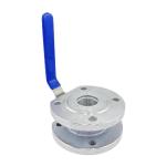 Thin-Type 304 Stainless Steel Two Pieces Ball Valves for Flange Connection 1/2-4