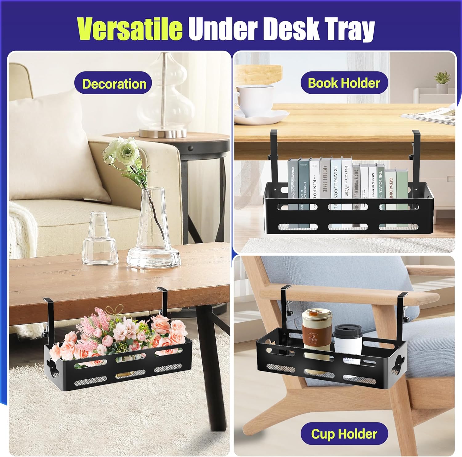 Functional Design Multifunctional Metal Cable Management Box for Desk Cord Organizers