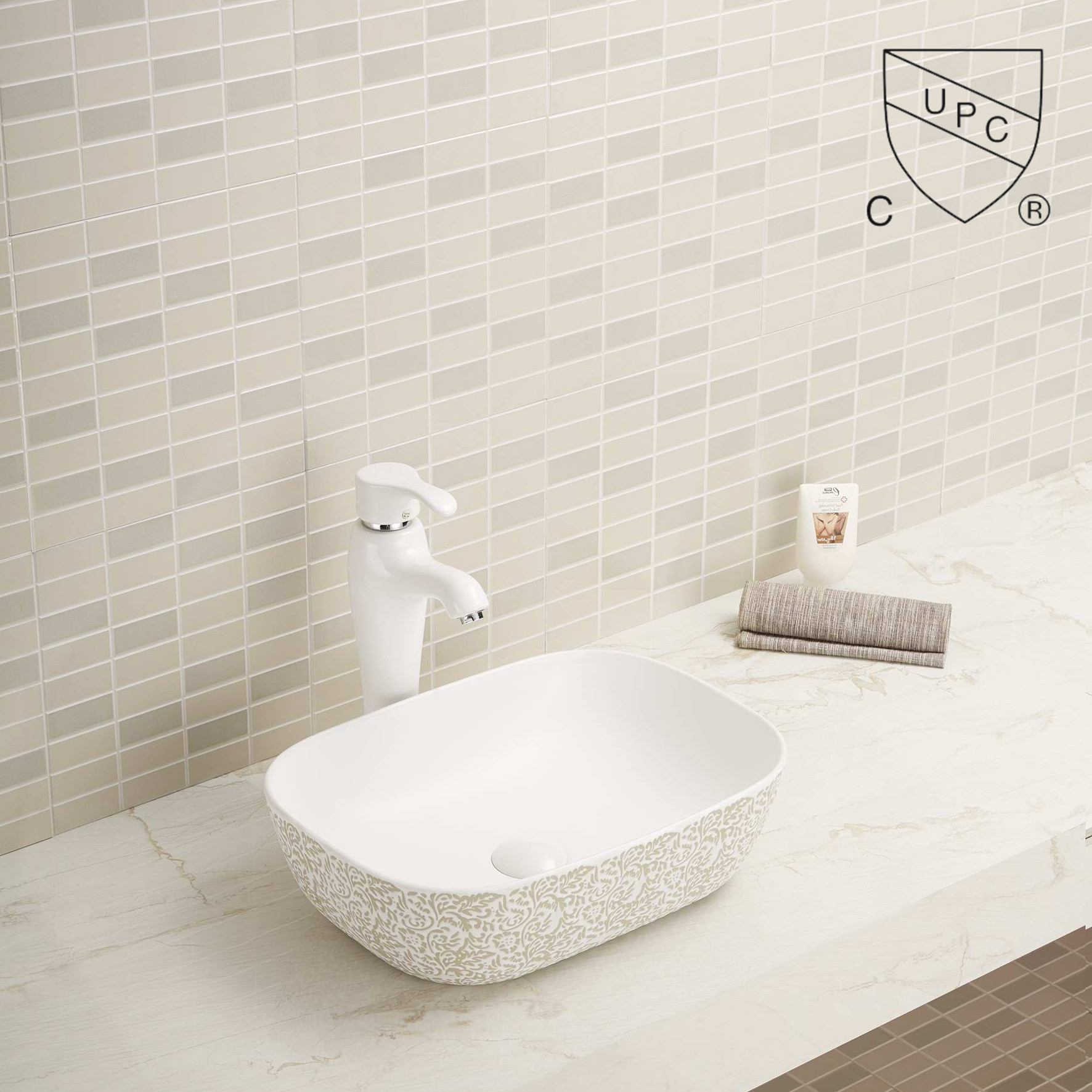 Good Straightness Counter Top Bathroom Sink Durable Not Deformed Basin Hand Wash