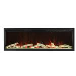 760mm LED Tech Built-in Electric Fireplace Three Edge Black Frame Top Air-Outlet