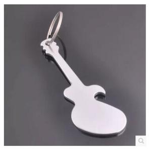 Wholesale New creative gift product metal guita bottle opener keychain keyrings from china suppliers