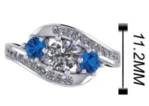 Wholesale 0.8 Carat Natural Blue Topaz Ring Prong Setting Type for Engagement from china suppliers
