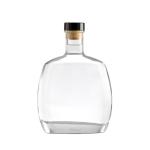 Surface Handling Hot Stamping 700ml Wine Clear Glass Liquor Bottle for Small