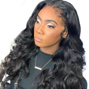 Wholesale 8&quot; Full Lace Human Hair Wigs For Black Women / Transparent Body Wave Lace Wig from china suppliers