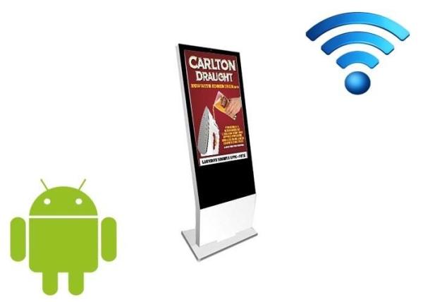 Advertising Outdoor LCD Display 100V - 240V WiFi Digital Signage Android Floor