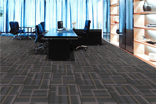 Hotel Floor Carpet Tiles / Commercial Peel And Stick Carpet Tiles Solution Dyed Method