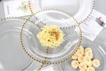Gold Decorated Glass Charger Plates
