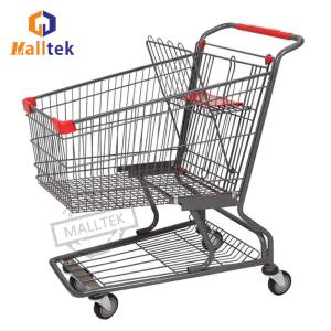 Wholesale 180L Heavy Duty American Supermarket Shopping Trolley Cart Customized 150KGS Load from china suppliers