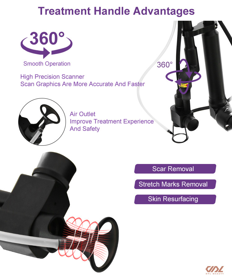 ZGV13-02 Fractional CO2 RF Tube laser machine Private Laser black color salon beauty machine