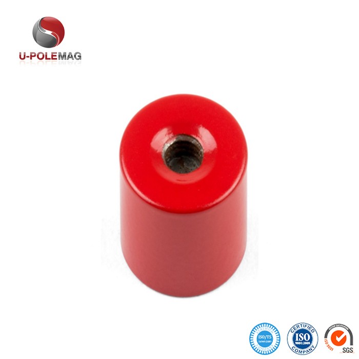 D25.4x21 Alnico Round Base Cup Pot Magnet with Hole Grade AlNiCo Magnet