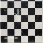 Square Black And White Marble Stone Mosaic Tile 8mm Wall Decoration