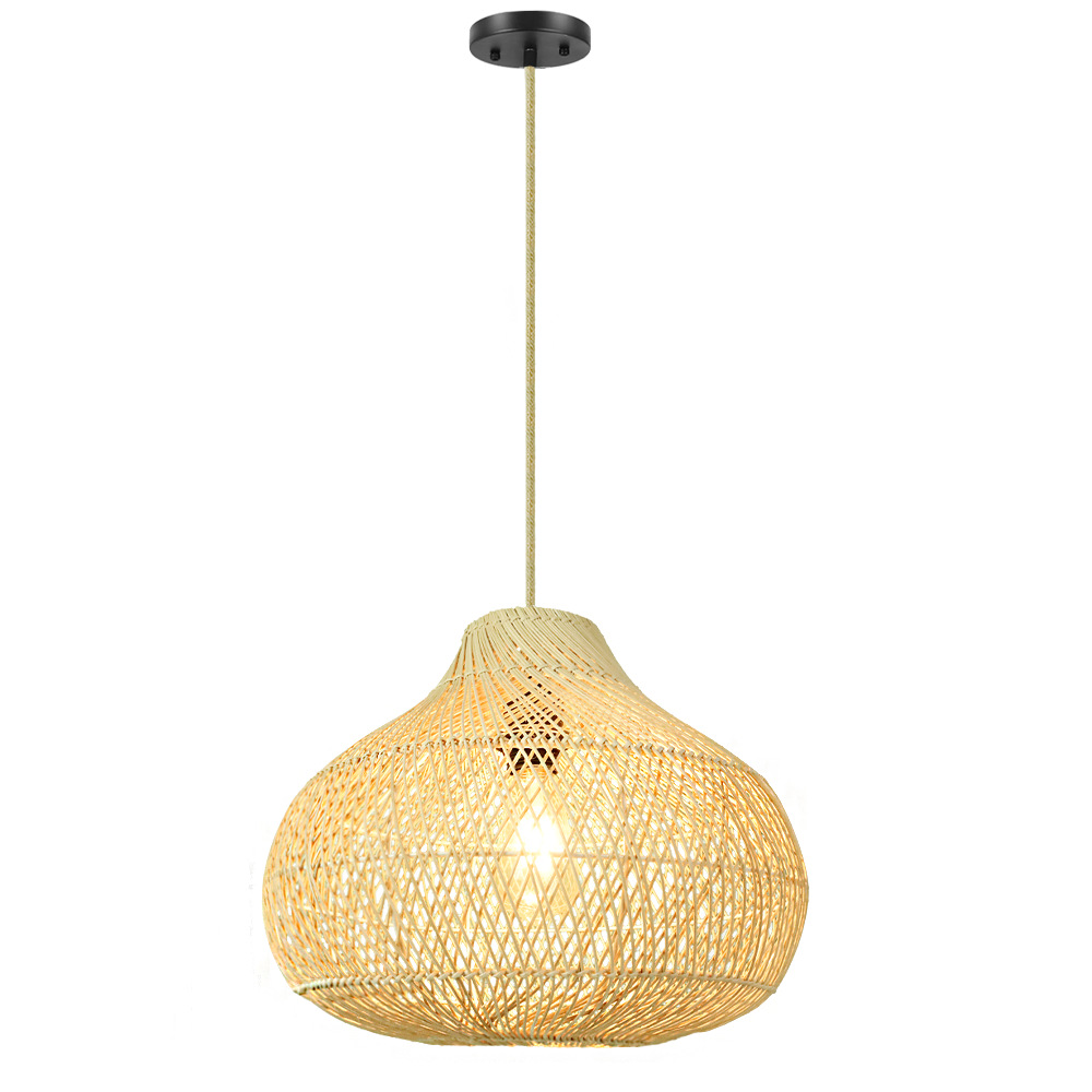 Handmade Bamboo Woven South Asia Holiday Restaurant Hotel Japanese Hawaii Summer Style Pendant Lamp(WH-WP-80)