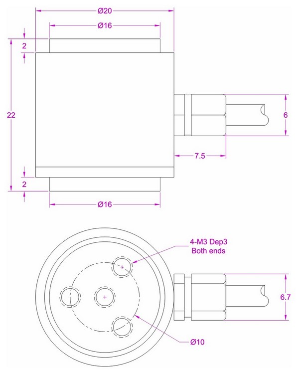compression load cell 200kg 100kg 50kg 20kg 10kg