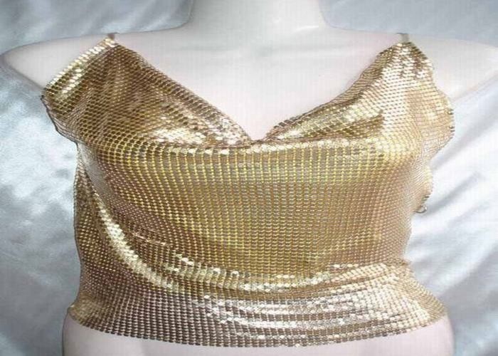 3mm Golden Aluminum ISO 9001 Sequins Wall